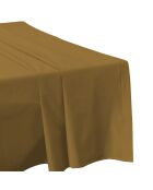 Lenzuolo piatto in percalle di cotone color bronzo