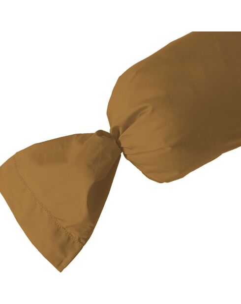 Taie de traversin en satin de coton bronze