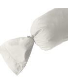 Taie de traversin en satin de coton ivoire