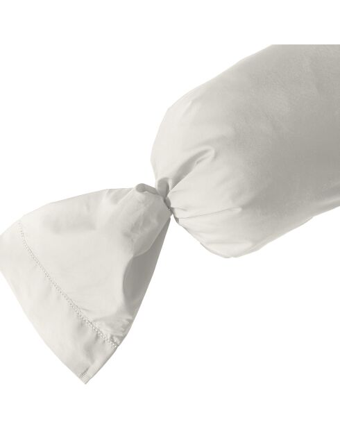 Taie de traversin en satin de coton ivoire