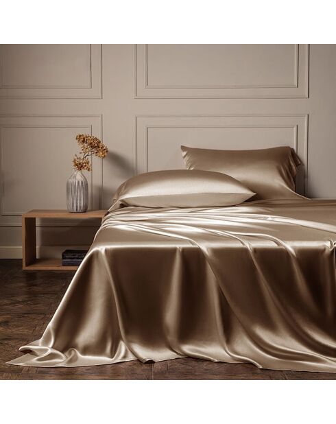 Dekbedovertrek van champagnezijde