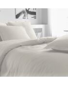 Housse de couette en satin de coton ivoire