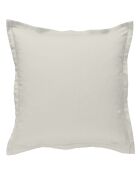Taie d'oreiller en satin de coton ivoire