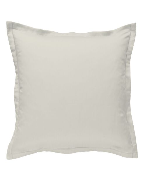 Taie d'oreiller en satin de coton ivoire