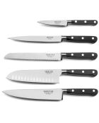Origin Couteaux de cuisine gris/noir - 5 pièces