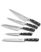 Origin Couteaux de cuisine gris/noir - 5 pièces