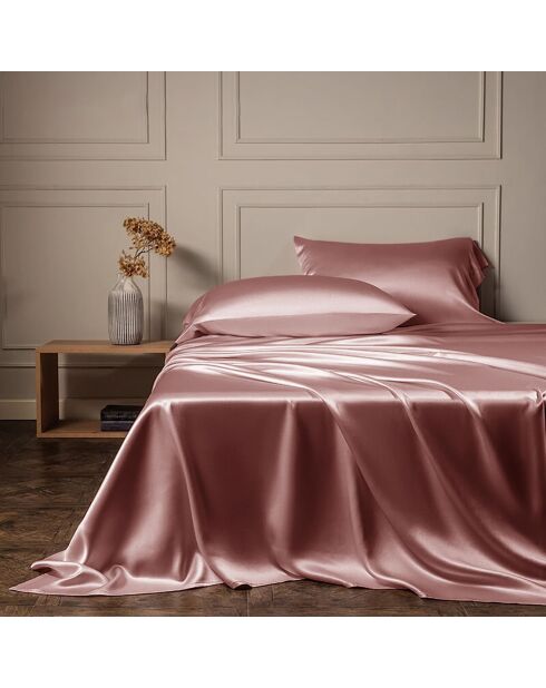 Housse de couette en Soie rose