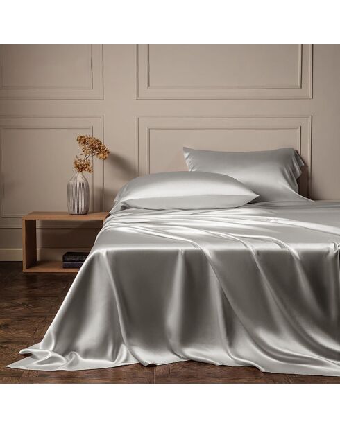 Housse de couette en Soie grise