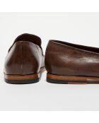 Mocassins en Cuir Brenta Carver marron foncé