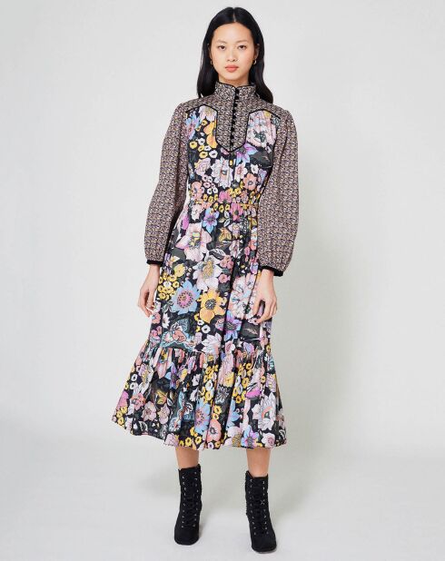 Robe longue Carnaby mix print