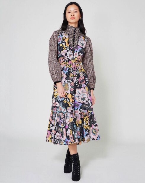 Robe longue Carnaby mix print