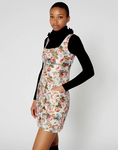 Robe Jardin d'Hiver print écru/multicolore
