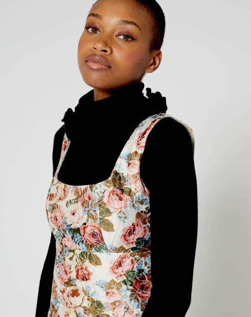 Robe Jardin d'Hiver print écru/multicolore