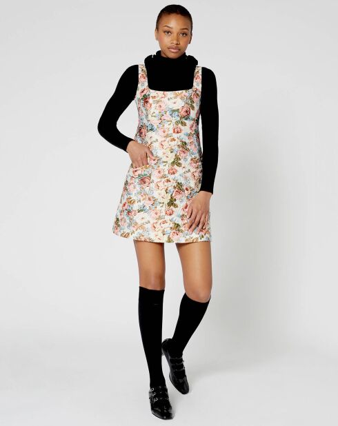 Robe Jardin d'Hiver print écru/multicolore