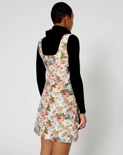 Robe Jardin d'Hiver print écru/multicolore