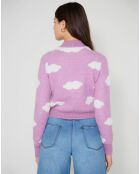 Pull en Mohair & Laine mélangés Nuage lilas