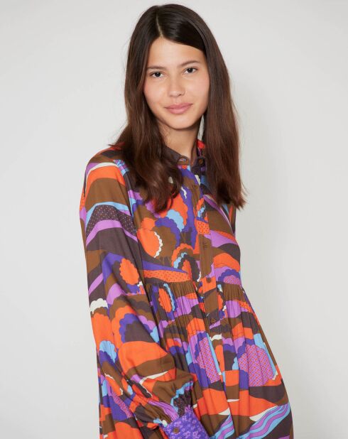 Robe Purple Country print lilas