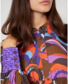 Robe Purple Country print lilas