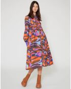 Robe Purple Country print lilas