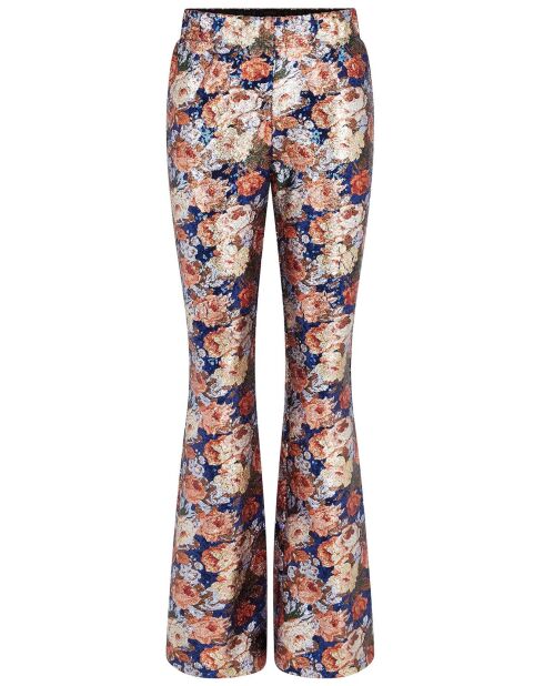 Pantalon à Sequins Roses encre