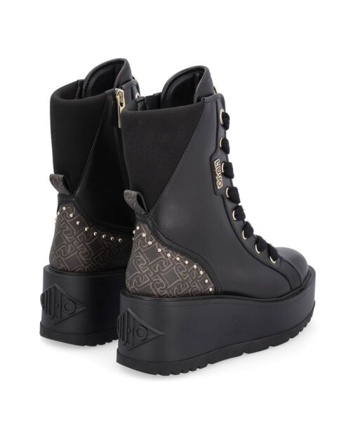 Boots en Cuir Alix noires
