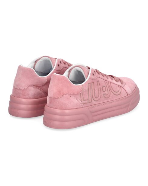 Sneakers en Cuir Louise roses
