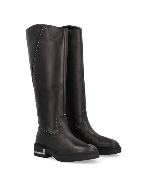 Bottes en Cuir Ashley noires