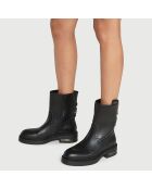 Boots en Cuir Haïley noires