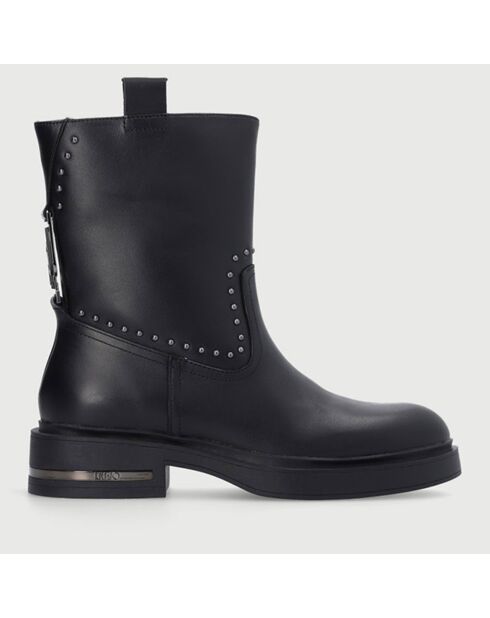 Boots en Cuir Haïley noires