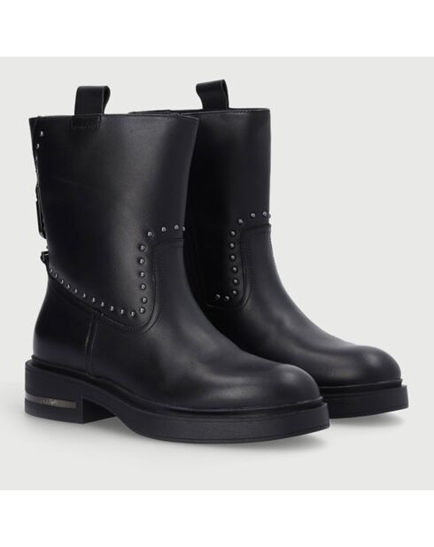 Boots en Cuir Haïley noires