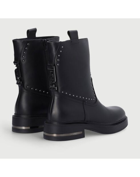 Boots en Cuir Haïley noires