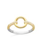 Bague Elise en Argent doré & Oxyde de Zirconium blanc