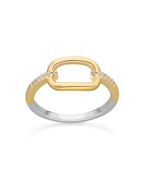 Bague Olga Argent doré & Oxyde de Zirconium blanc
