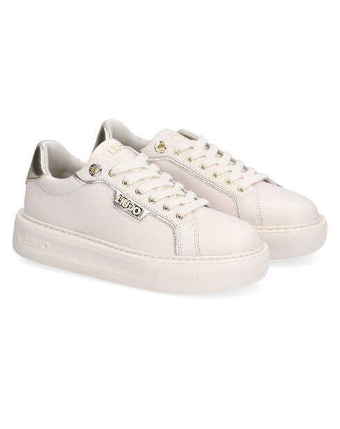 Sneakers en Cuir Esther beiges