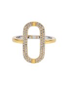 Bague en Argent doré & Oxyde de Zirconium