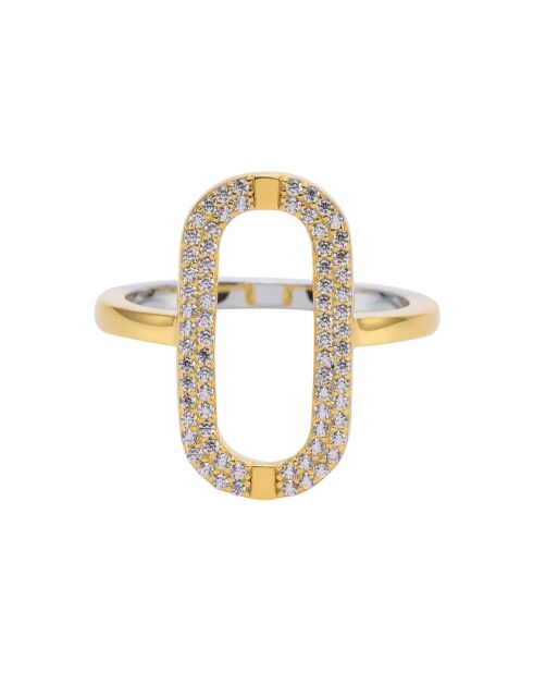 Bague en Argent doré & Oxyde de Zirconium