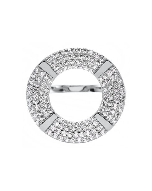 Bague en Argent rhodié & Oxyde de Zirconium
