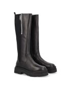 Bottes en Cuir Cassis noires
