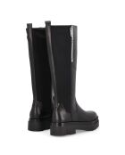 Bottes en Cuir Cassis noires