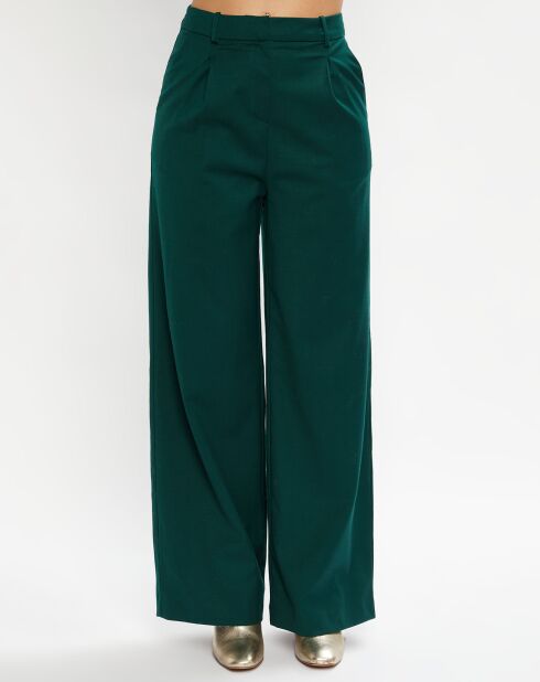 Pantalon à pinces Romeo vert foncé