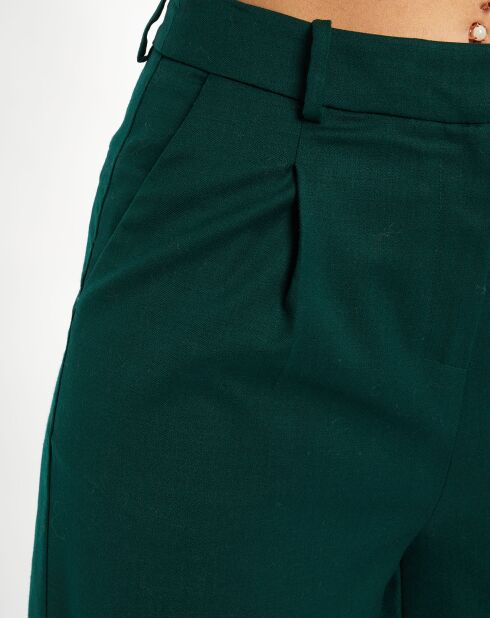 Pantalon à pinces Romeo vert foncé