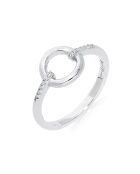 Bague Elise en Argent rhodié & Oxyde de Zirconium blanc