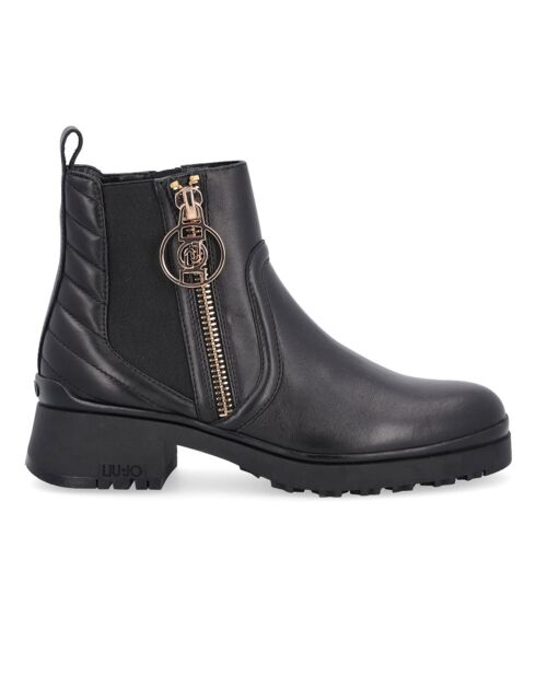 Boots en Cuir Ninon noires