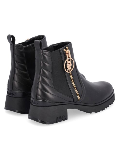 Boots en Cuir Ninon noires