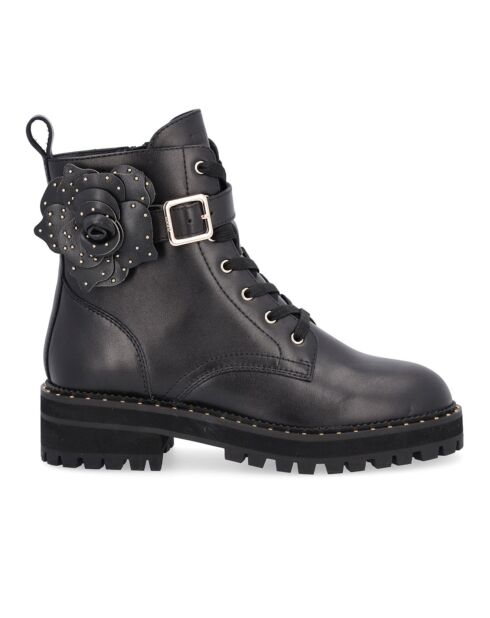 Boots en Cuir Charline noires