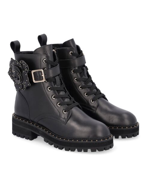 Boots en Cuir Charline noires