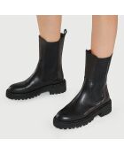 Boots en Cuir Maeva noires