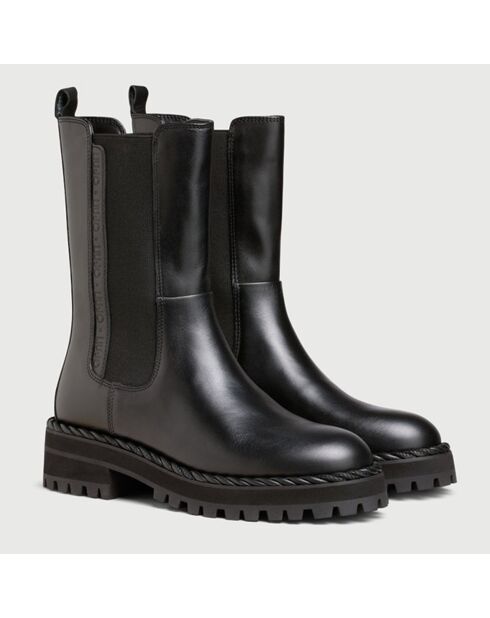 Boots en Cuir Maeva noires