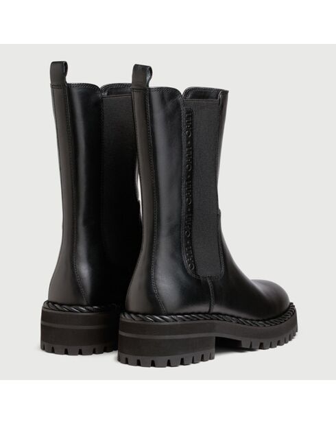 Boots en Cuir Maeva noires