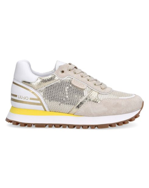 Sneakers en Cuir Agathe beiges